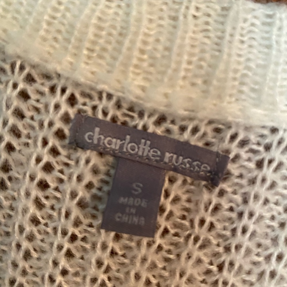 Long off-White Cardigan; size small